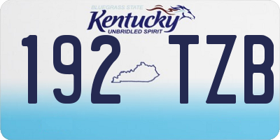 KY license plate 192TZB