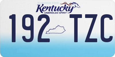 KY license plate 192TZC