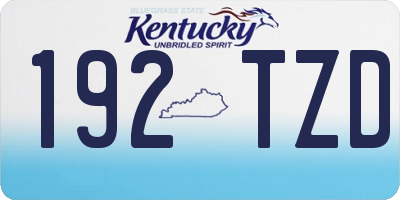 KY license plate 192TZD