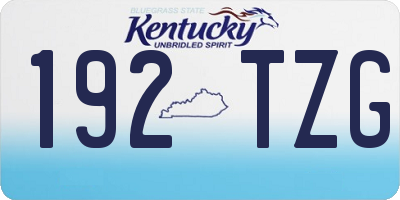 KY license plate 192TZG