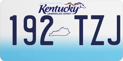 KY license plate 192TZJ