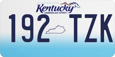 KY license plate 192TZK
