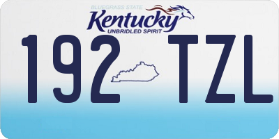 KY license plate 192TZL