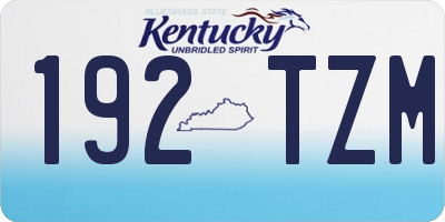 KY license plate 192TZM