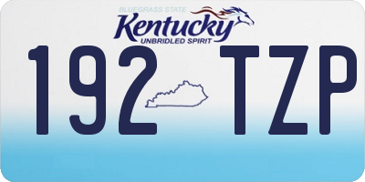 KY license plate 192TZP