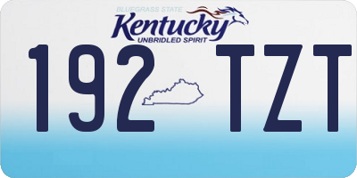 KY license plate 192TZT