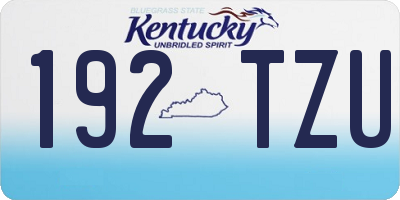 KY license plate 192TZU