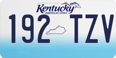 KY license plate 192TZV