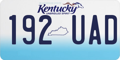 KY license plate 192UAD