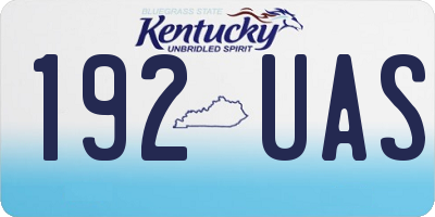 KY license plate 192UAS