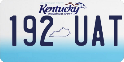 KY license plate 192UAT