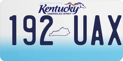KY license plate 192UAX