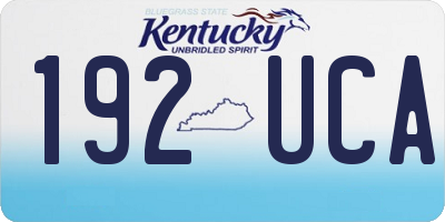 KY license plate 192UCA