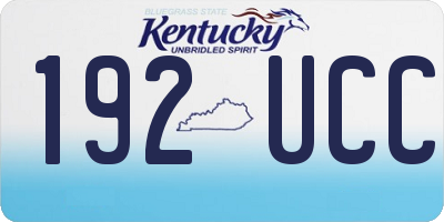 KY license plate 192UCC
