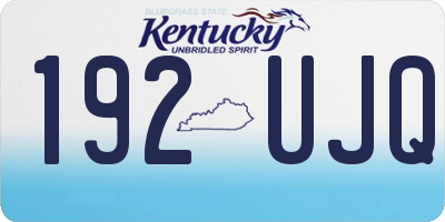 KY license plate 192UJQ