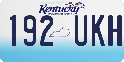 KY license plate 192UKH