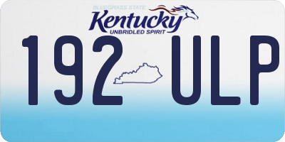 KY license plate 192ULP