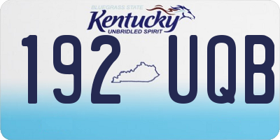 KY license plate 192UQB