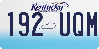 KY license plate 192UQM