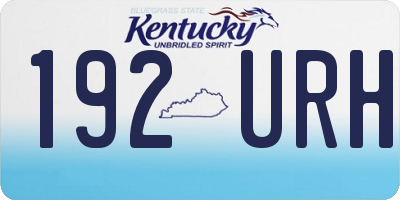 KY license plate 192URH