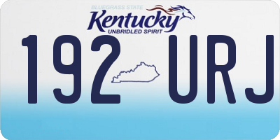 KY license plate 192URJ