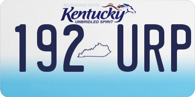 KY license plate 192URP