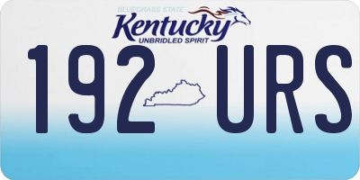 KY license plate 192URS