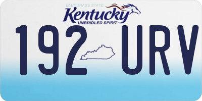 KY license plate 192URV