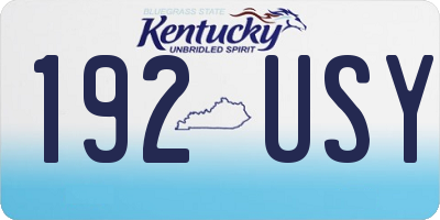 KY license plate 192USY