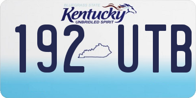 KY license plate 192UTB