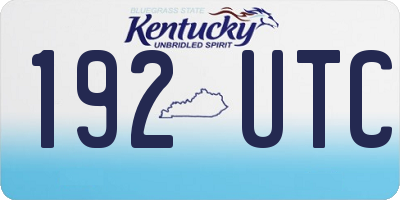 KY license plate 192UTC