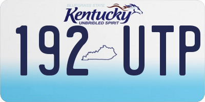 KY license plate 192UTP