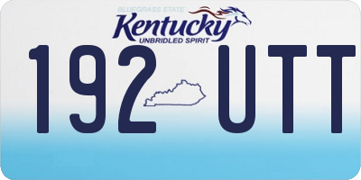 KY license plate 192UTT