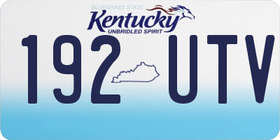 KY license plate 192UTV