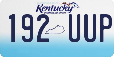KY license plate 192UUP