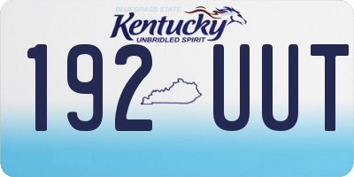 KY license plate 192UUT