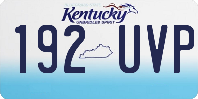 KY license plate 192UVP