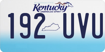 KY license plate 192UVU