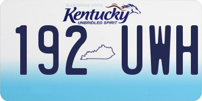 KY license plate 192UWH