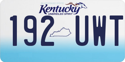 KY license plate 192UWT