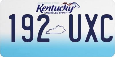 KY license plate 192UXC