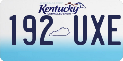 KY license plate 192UXE