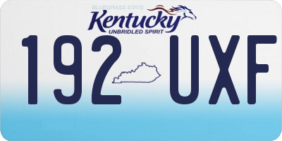 KY license plate 192UXF