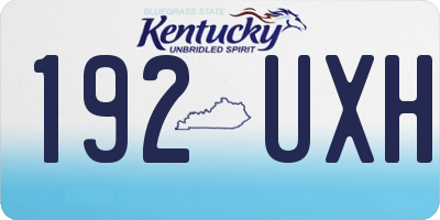 KY license plate 192UXH