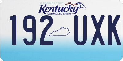 KY license plate 192UXK