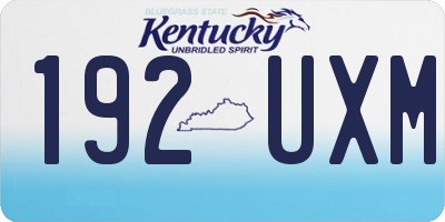 KY license plate 192UXM