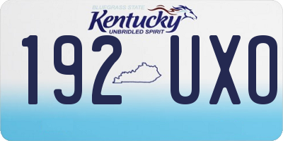 KY license plate 192UXO