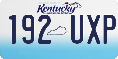 KY license plate 192UXP