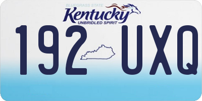 KY license plate 192UXQ