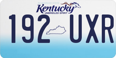 KY license plate 192UXR